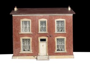 An English painted wooden dolls’ house circa 1900,