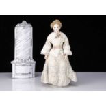 A French bisque swivel head fashionable doll,