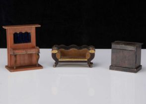 Three early pieces of dolls’ house furniture,