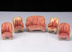German for the French market dolls’ house sofa and four chairs,