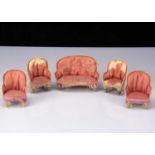 German for the French market dolls’ house sofa and four chairs,
