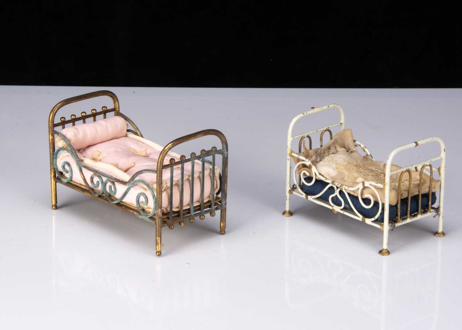 Two German dolls’ house beds,