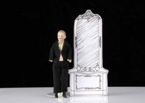 A German bisque shoulder head male dolls’ house doll,