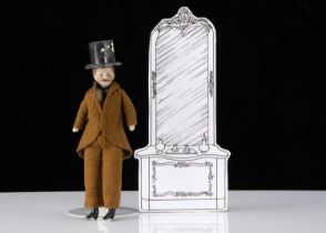 A German bisque shoulder head male dolls’ house doll,