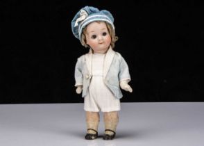 A small Gebruder Heubach 9573 googly eyed doll,