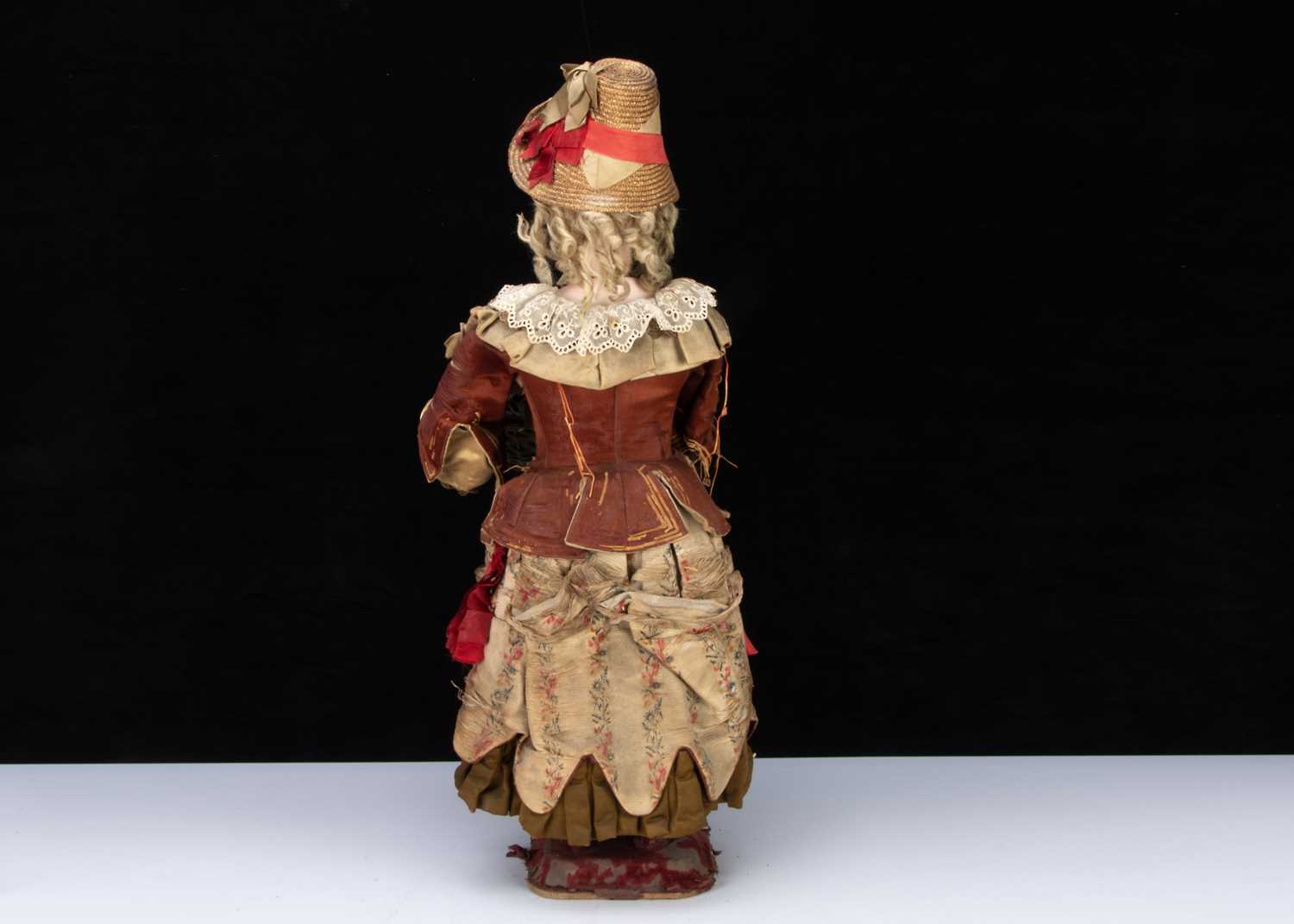 A rare Jean Roullet ‘Le Berger Watteau’ shepherdess with lamb automaton 1880s, - Image 3 of 7