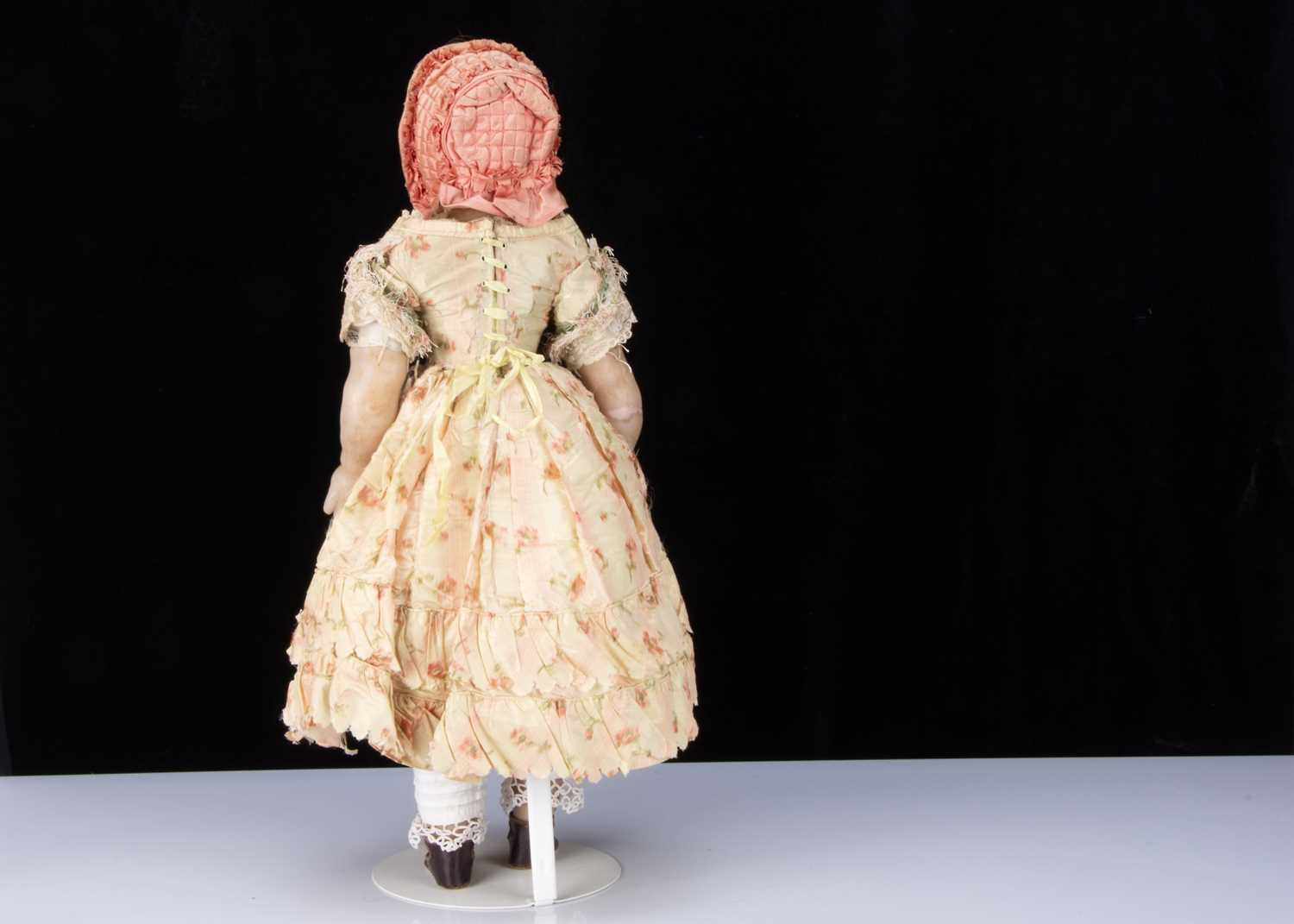 A large 19th century English poured wax child doll, - Image 2 of 4