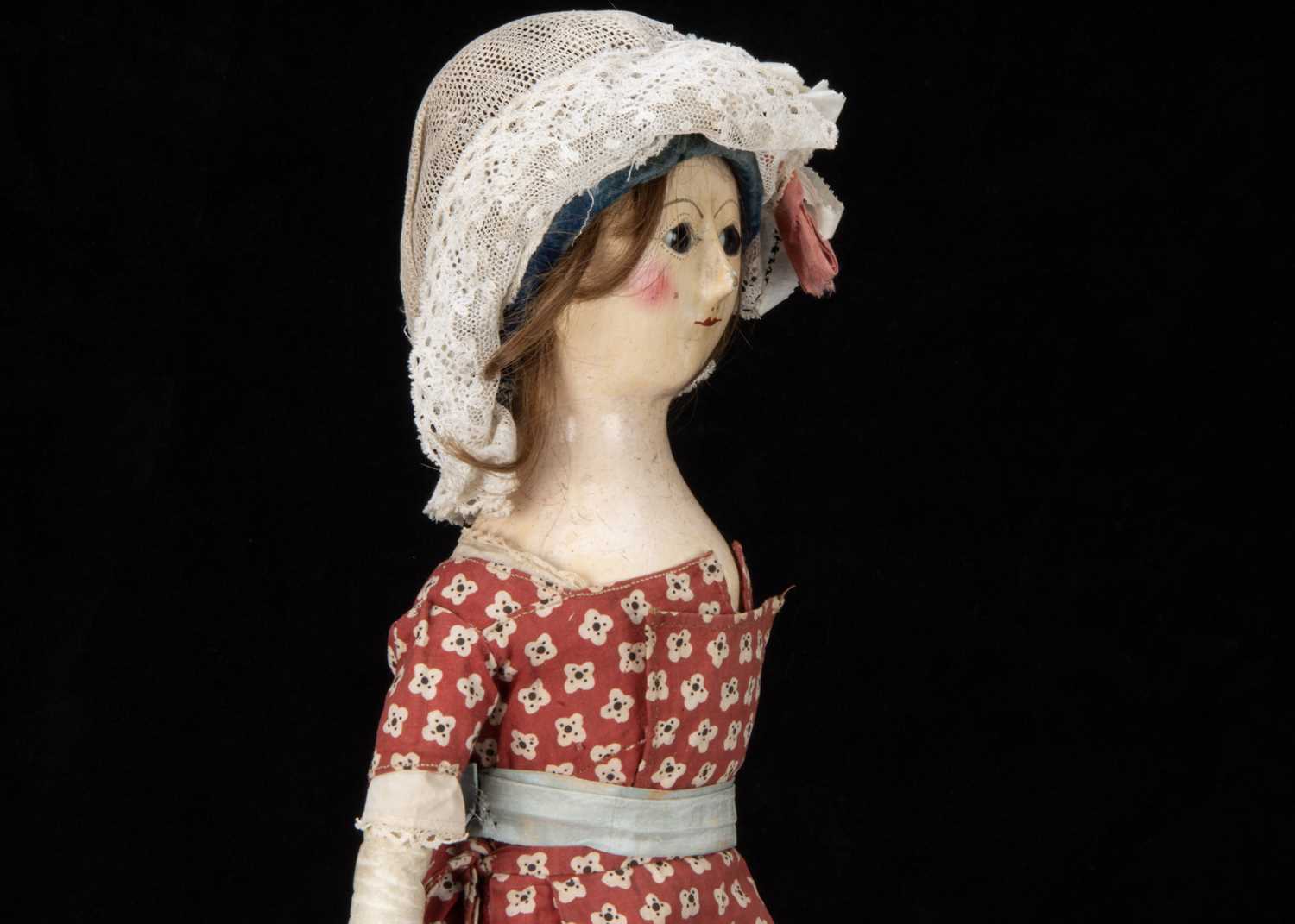 A fine and rare late 18th century English wooden doll, - Image 4 of 6