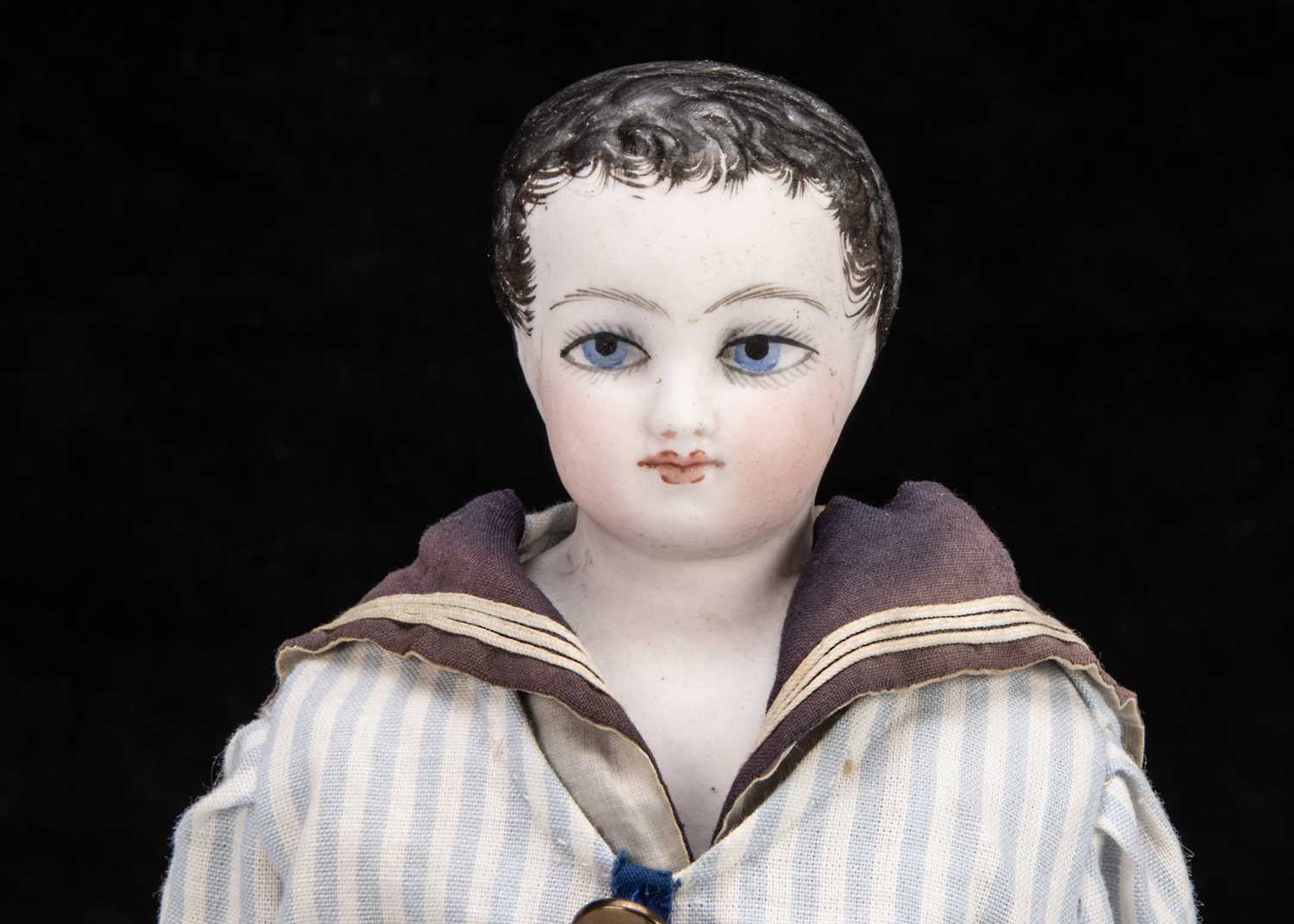 A rare Barrois bisque shoulder head boy doll, - Image 2 of 2