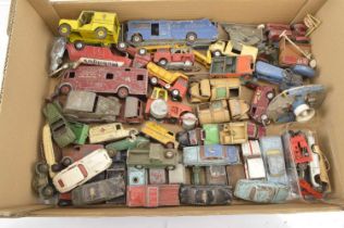 Postwar Playworn Diecast Vehicles, (50+),