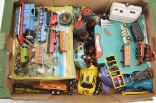 1970s and Later Playworn Diecast and Plastic Vehicles (70+),