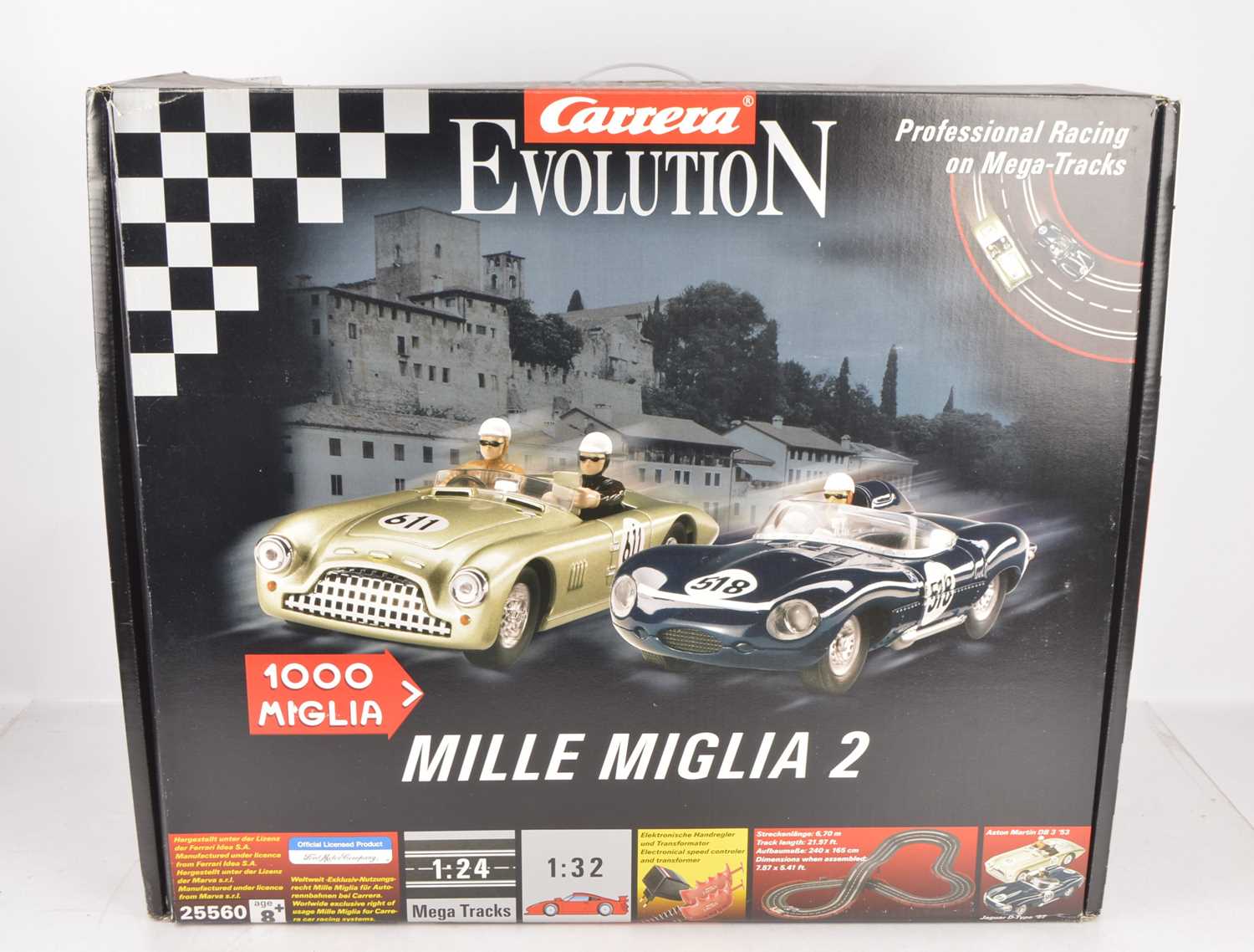 Carrera Evolution Mille Miglia Slot Car Set and two Desk Top Slot Car Sets (3), - Image 2 of 2