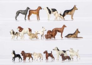 A lot of Timpo My Pet Series models of dogs,