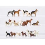 A lot of Timpo My Pet Series models of dogs,