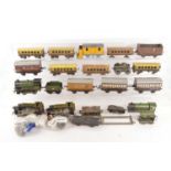 Hornby 0 Gauge Clockwork and Electric Locomotives and Rolling Stock and Mettoy Passenger Train (qty)