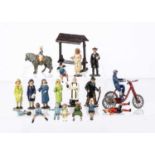 A lot of figures and accessories of Village Life by various makers including Hill and Britains compr