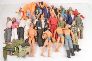 Large collection of Action Man and other Action Figures by various makers most with clothing (20+),