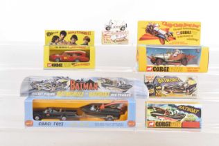 Dinky and Corgi Models From TV and Film With Reproduction Boxes (6),