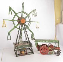 Meccano made up Models of a Ferris Wheel and Traction Engine,