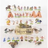 Britains including Deetail and Timpo plastic Cowboys and Indian and ACW Knights Foreign Legion and