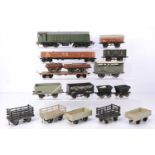 An un-powered 0 Gauge BR class 20 Diesel Locomotive and assorted Wagons,