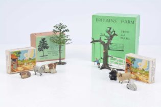 Britains boxed 7F Tree and Gate (with additional pieces for boy on swing),
