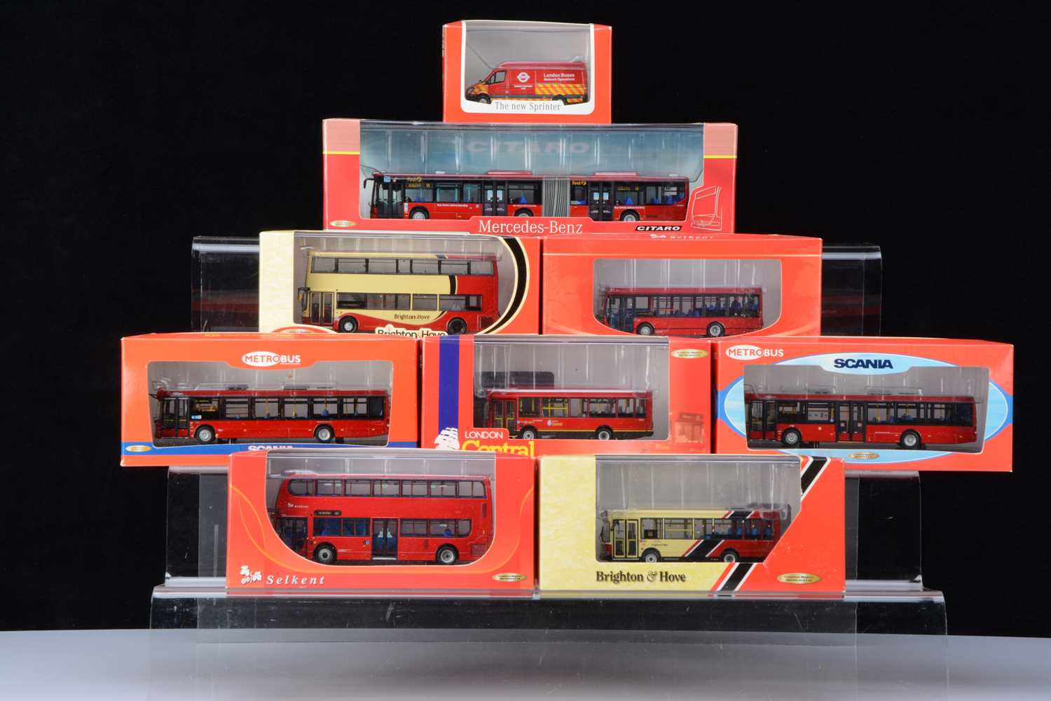 Creative Master Northcord 1:76 Scale London and Southern Double and Single Deck Buses,