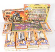 1990's Boyzone Figures Action Man and The Simpsons Sets and Power Rangers Sets,