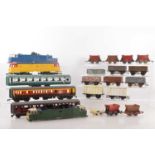 Quantity of Tri-ang Big Big 0 Gauge Diesels Coaches and wagons for repair/spares (qty),