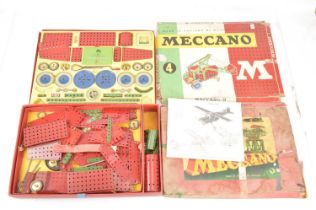Meccano parts for Aeroplane and Car Constructor and Set Nos 4 and 7 (qty),