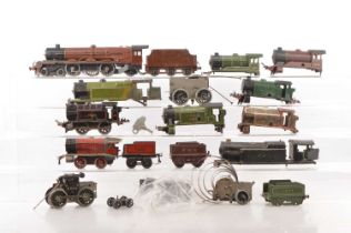 Hornby 0 Gauge clockwork and electric Locomotive Parts and other items (qty),