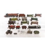 Hornby 0 Gauge clockwork and electric Locomotive Parts and other items (qty),