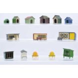 A lot of farm accessories by various makers including Britains and F G Taylor comprising Bee Hives b