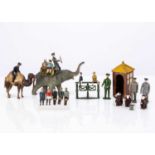 Various Zoo and Zoo ride accessories by Britains and Taylor & Barrett comprising Britains seated zoo
