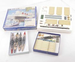 Hornby Minic 1:1200 Ships Ocean Terminal Set and other items including earlier and new Tri-ang Mini