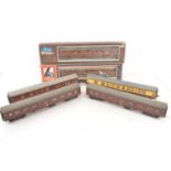 Lima 0 Gauge boxed and unboxed LMS and BR maroon and GWR chocolate and cream mainline Corridor coach