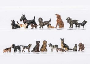 A lot of - probably German made - lead dogs by unknown makers,