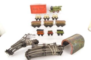 Hornby and Brimtoy and Bing 0 Gauge Clockwork Trains (qty),