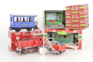 An Assortment of LGB and other G scale (Gauge 1) Trains and Accessories (qty in 4 boxes)