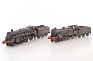 Pair of Scratchbuilt 0 Gauge 3-Rail BR black Locomotives and Tenders,