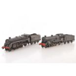 Pair of Scratchbuilt 0 Gauge 3-Rail BR black Locomotives and Tenders,