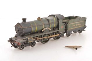 An early Hornby 0 Gauge clockwork 'County of Bedford' Locomotive and Tender (3),