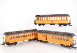 Three Bachmann G scale (gauge 1) American Union Pacific Coaches (3),
