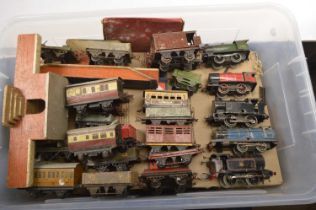 Very large quantity of play worn Hornby 0 Gauge clockwork Locomotives Rolling Stock Stations Signals