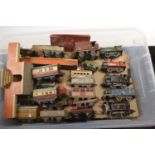 Very large quantity of play worn Hornby 0 Gauge clockwork Locomotives Rolling Stock Stations Signals