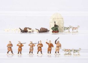 Timpo Toys lead Arctic figures comprising igloo,