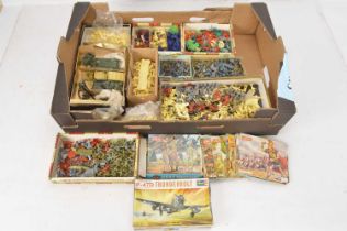 Collection of 1:72 and 1:76 scale soldiers and equipment by Airfix and others (qty),