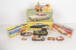 Collection of vintage and modern boxed and unboxed Tin Toys mostly Vehicles and Technofix Traffic Co
