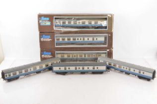 6 Lima 0 Gauge BR blue/grey Coaches including a modified Full Parcels Coach (6),