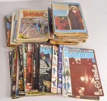 Various British Comic including Warrior Marvel Dr Who Eagle and Dandy and Beano,